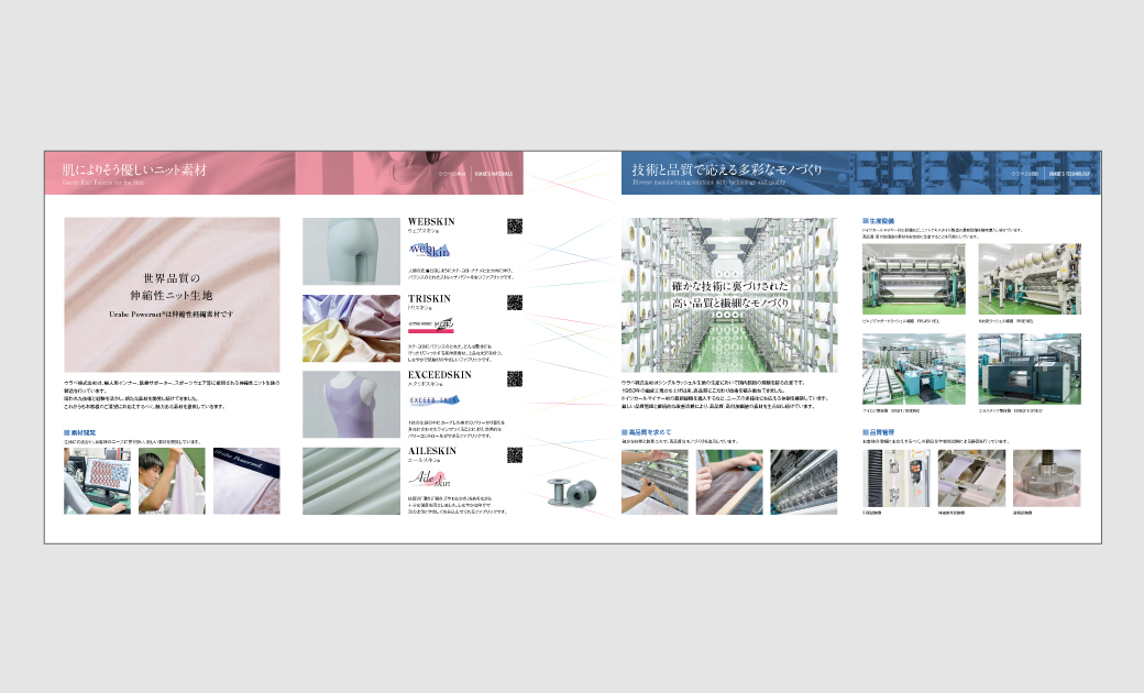 ウラベ様会社案内の中面見開き